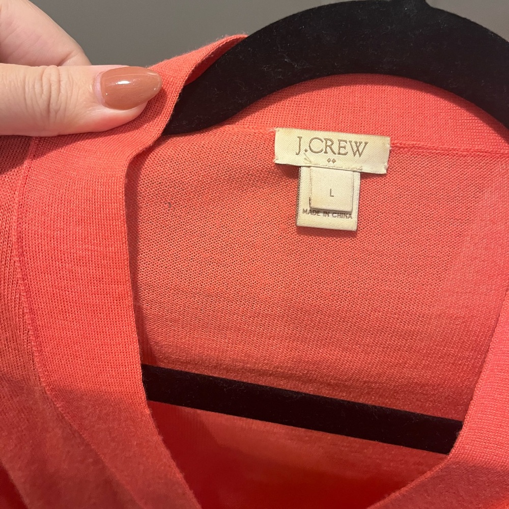 Color J Crew cardigan size L